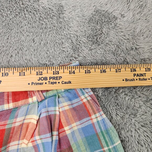 Talbots Shorts Womens Size 14 Multicolor Linen-Cotton Blend Plaid Lightweight - Picture 16 of 16